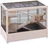 Hamster habitat cage hamster villa sturdy wooden structure black(US