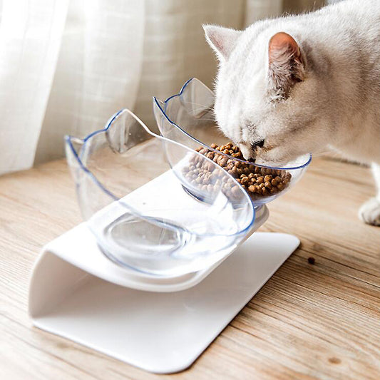 Non-slip Double Cat Bowl Dog Bowl With Stand Pet Feeding Cat Water